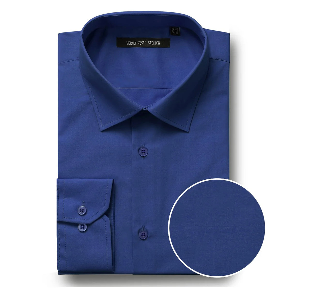 Men's Classic Fit Long Sleeve Spread Collar Dress Shirt