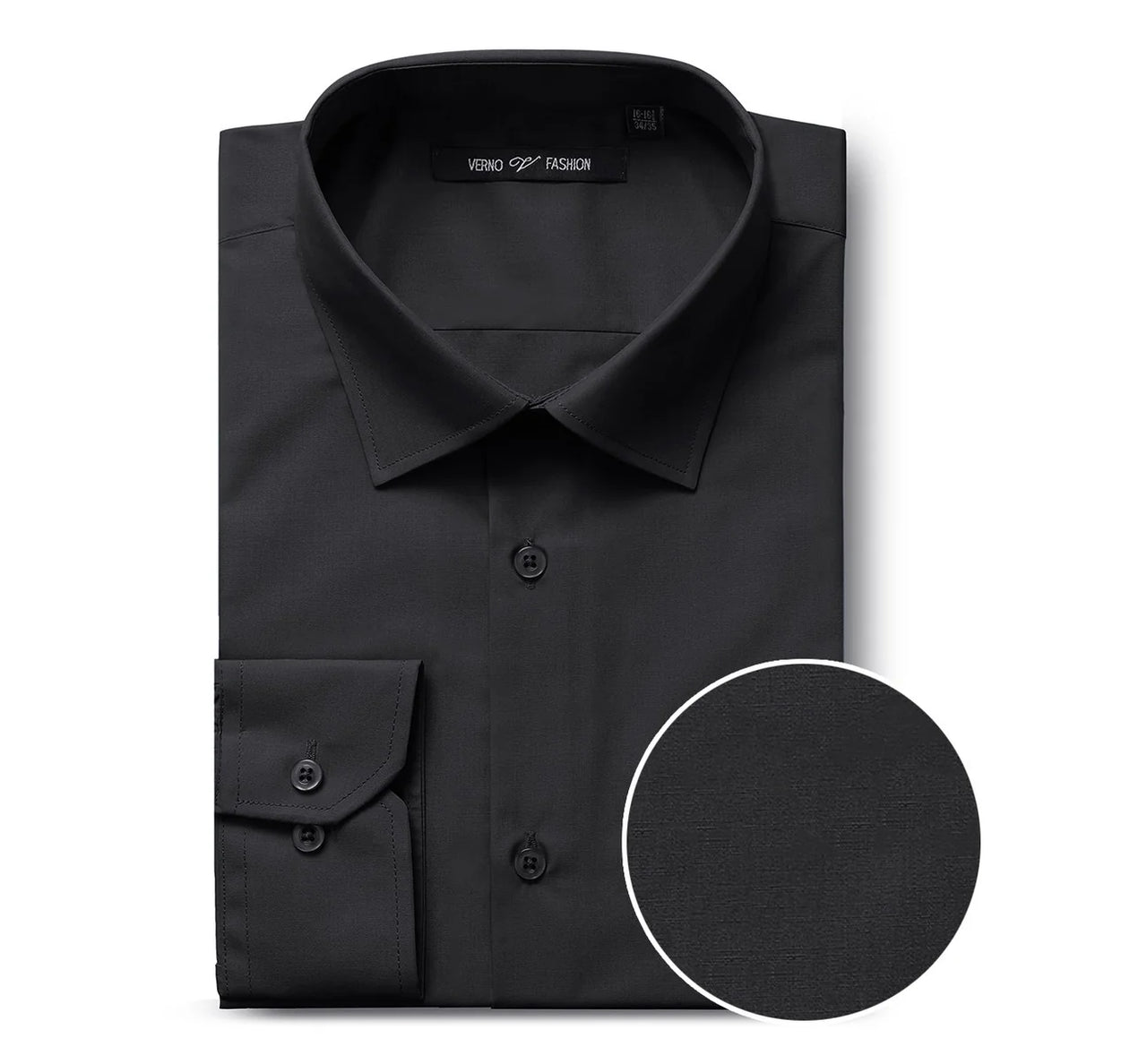 Men's Classic Fit Long Sleeve Spread Collar Dress Shirt