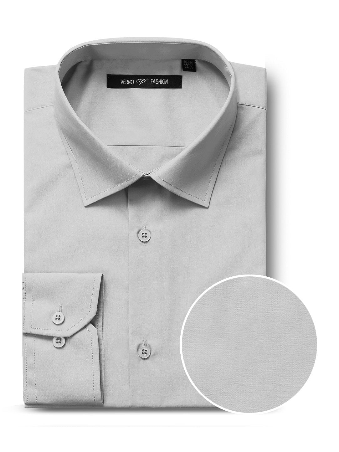 Camisa de vestir con cuello extendido y manga larga de corte clásico para hombre