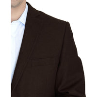 Thumbnail for Men's Wool Cashmere Single Breasted Chocolate Brown 3/4 Length Car Coat Top Coat