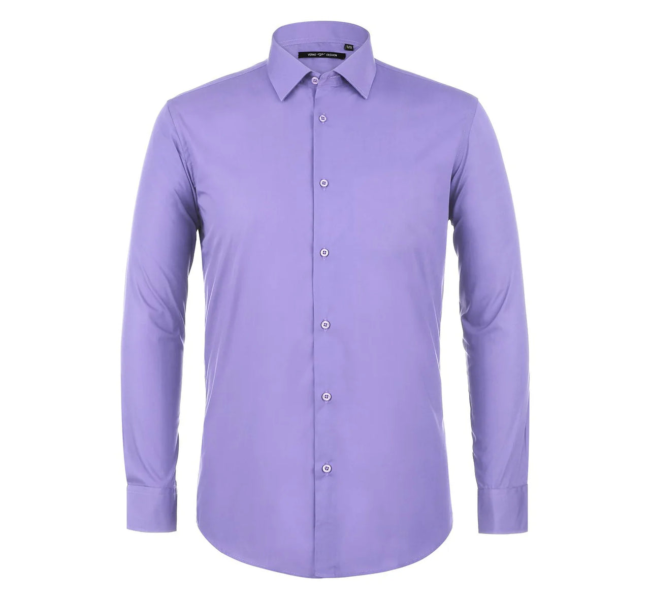 Men's Classic Fit Long Sleeve Spread Collar Dress Shirt