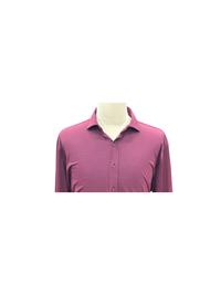 Thumbnail for Enzo Liberti Mens Solid Burgundy Modern Fit 100% Cotton Jersey Dress Shirt