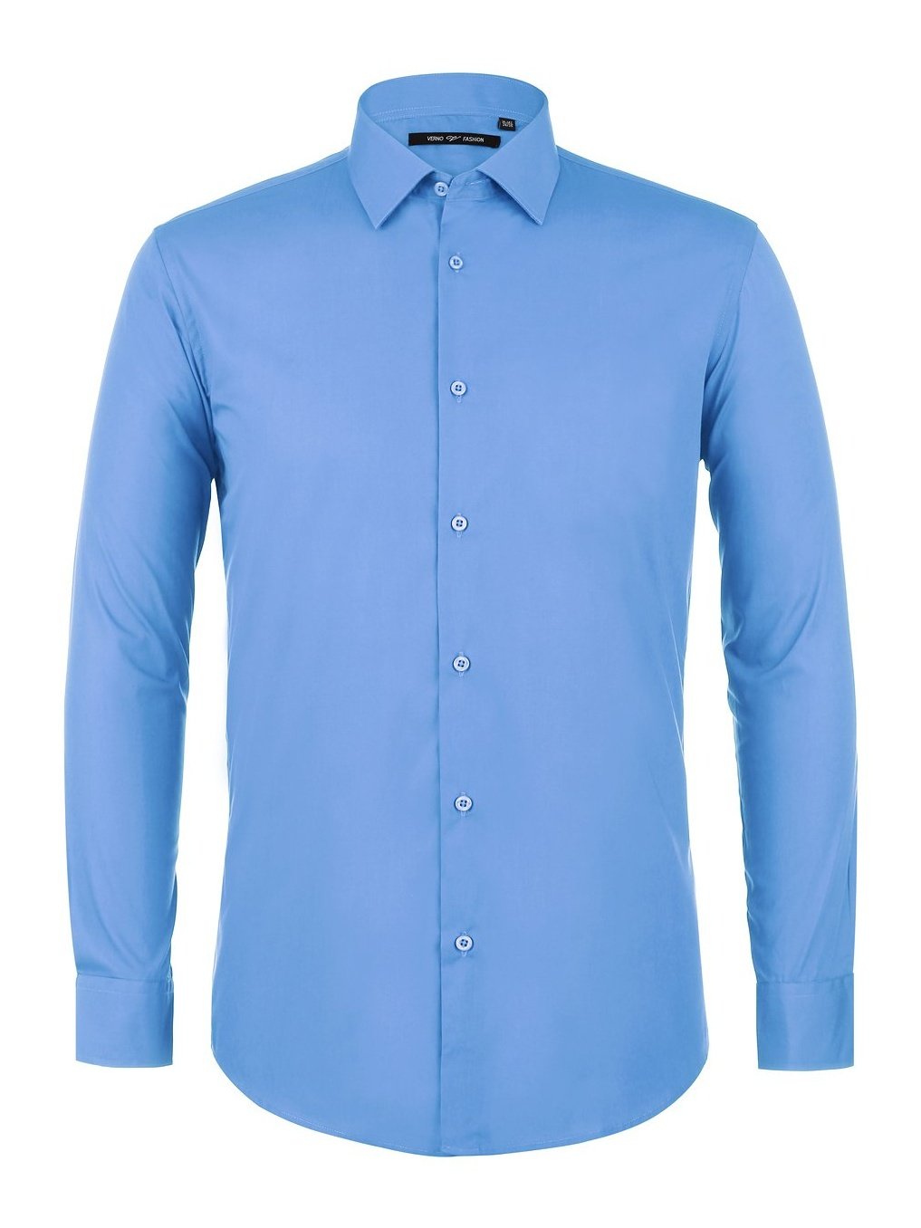 Men's Classic Fit Long Sleeve Spread Collar Dress Shirt