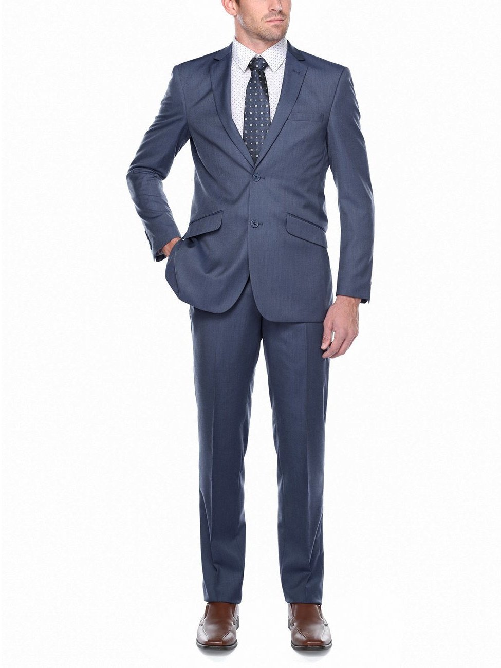 Men's 2-Piece Slim Fit Single Breasted Notch Lapel Suit