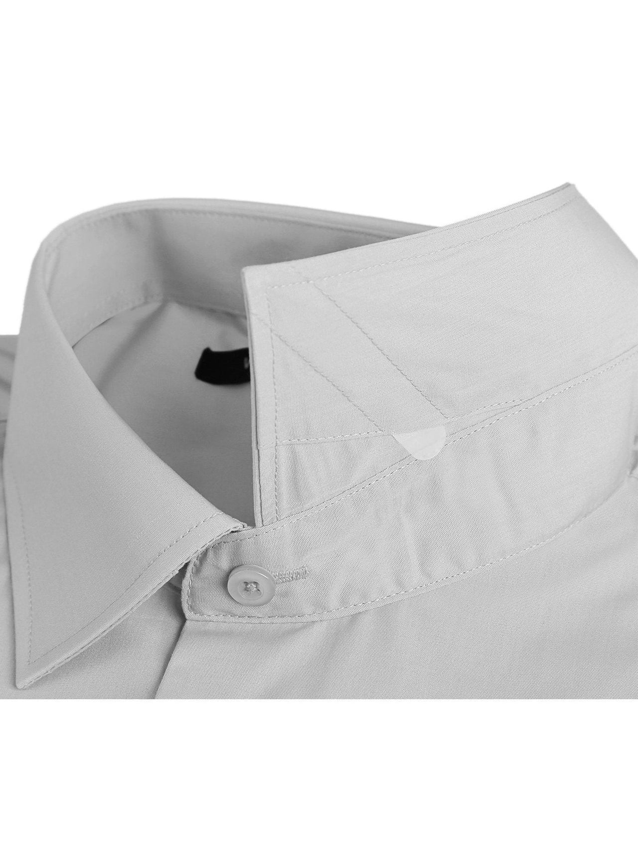 Camisa de vestir con cuello extendido y manga larga de corte clásico para hombre