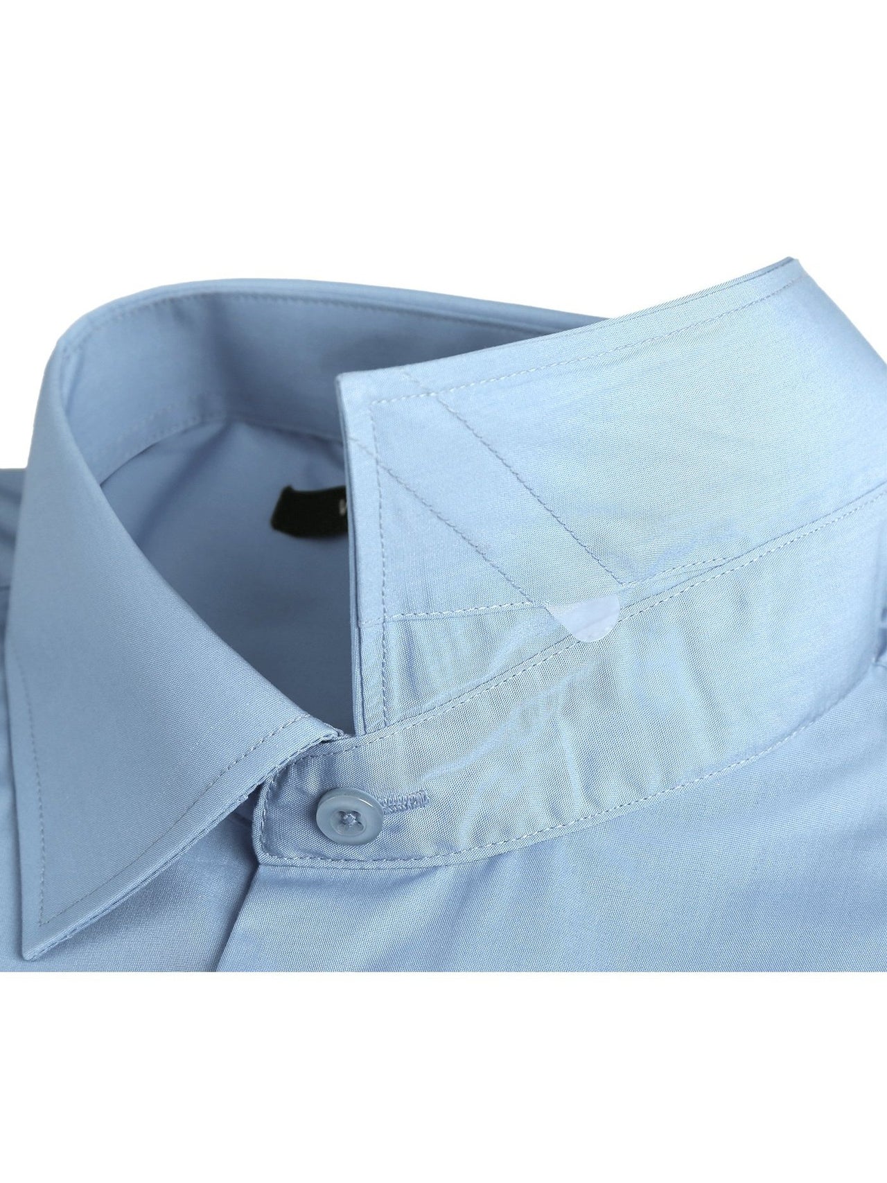 Camisa de vestir con cuello extendido y manga larga de corte clásico para hombre