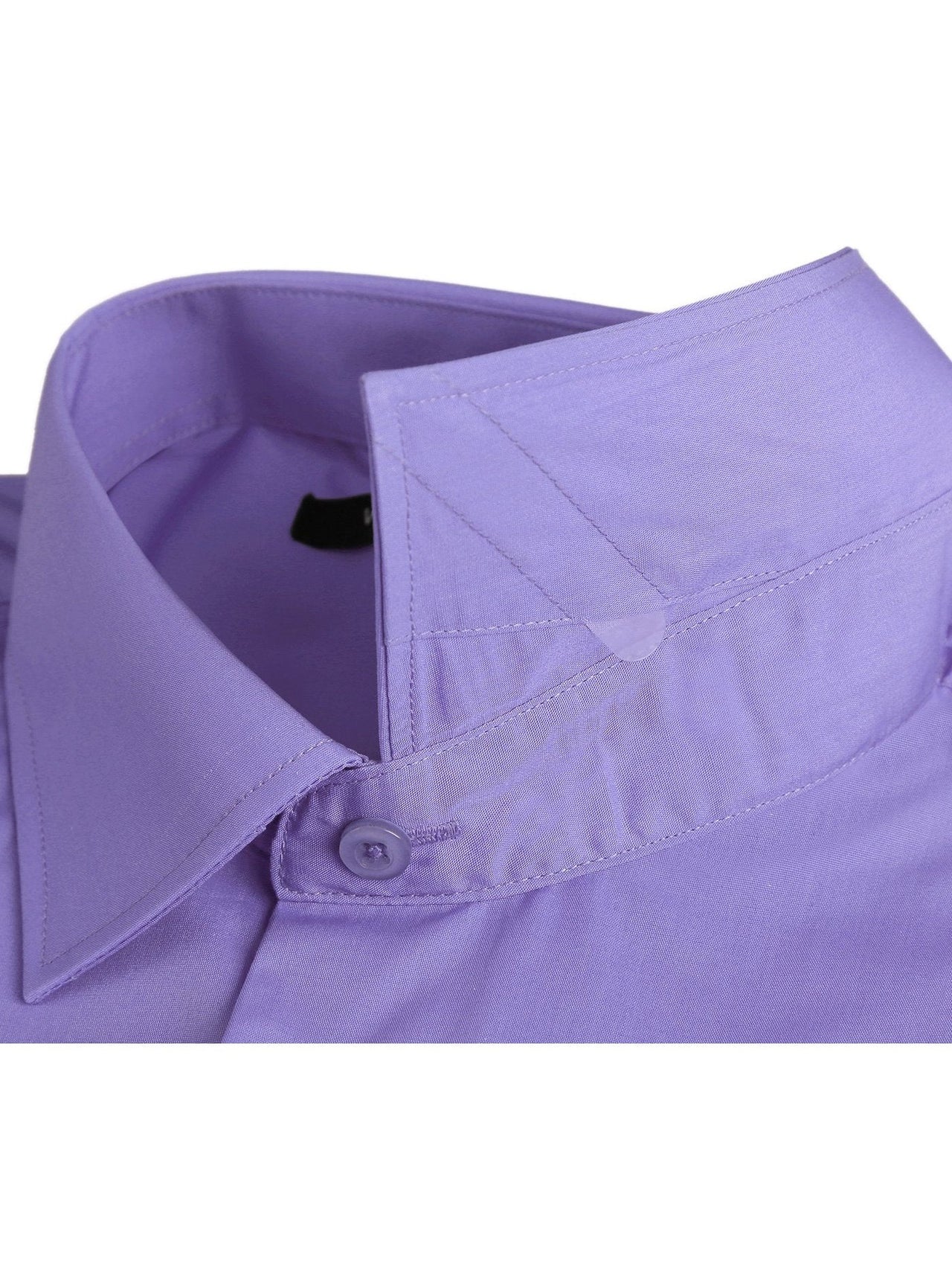 Camisa de vestir con cuello extendido y manga larga de corte clásico para hombre