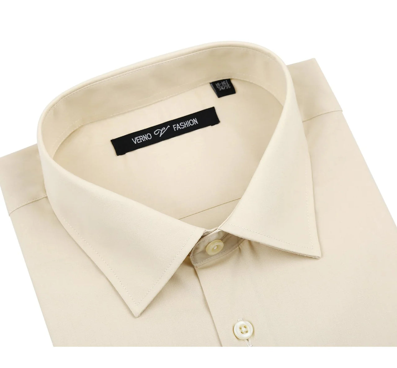 Men's Classic Fit Long Sleeve Spread Collar Dress Shirt