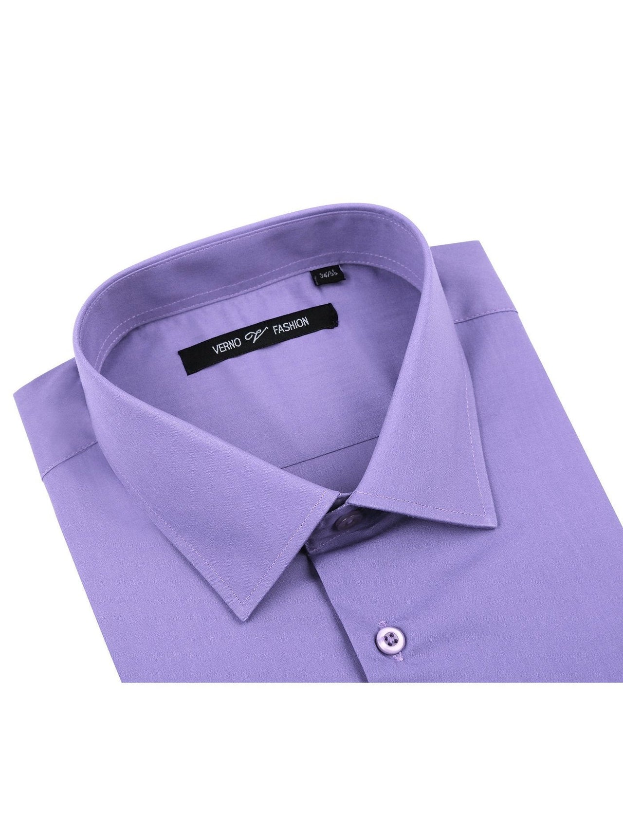 Camisa de vestir con cuello extendido y manga larga de corte clásico para hombre