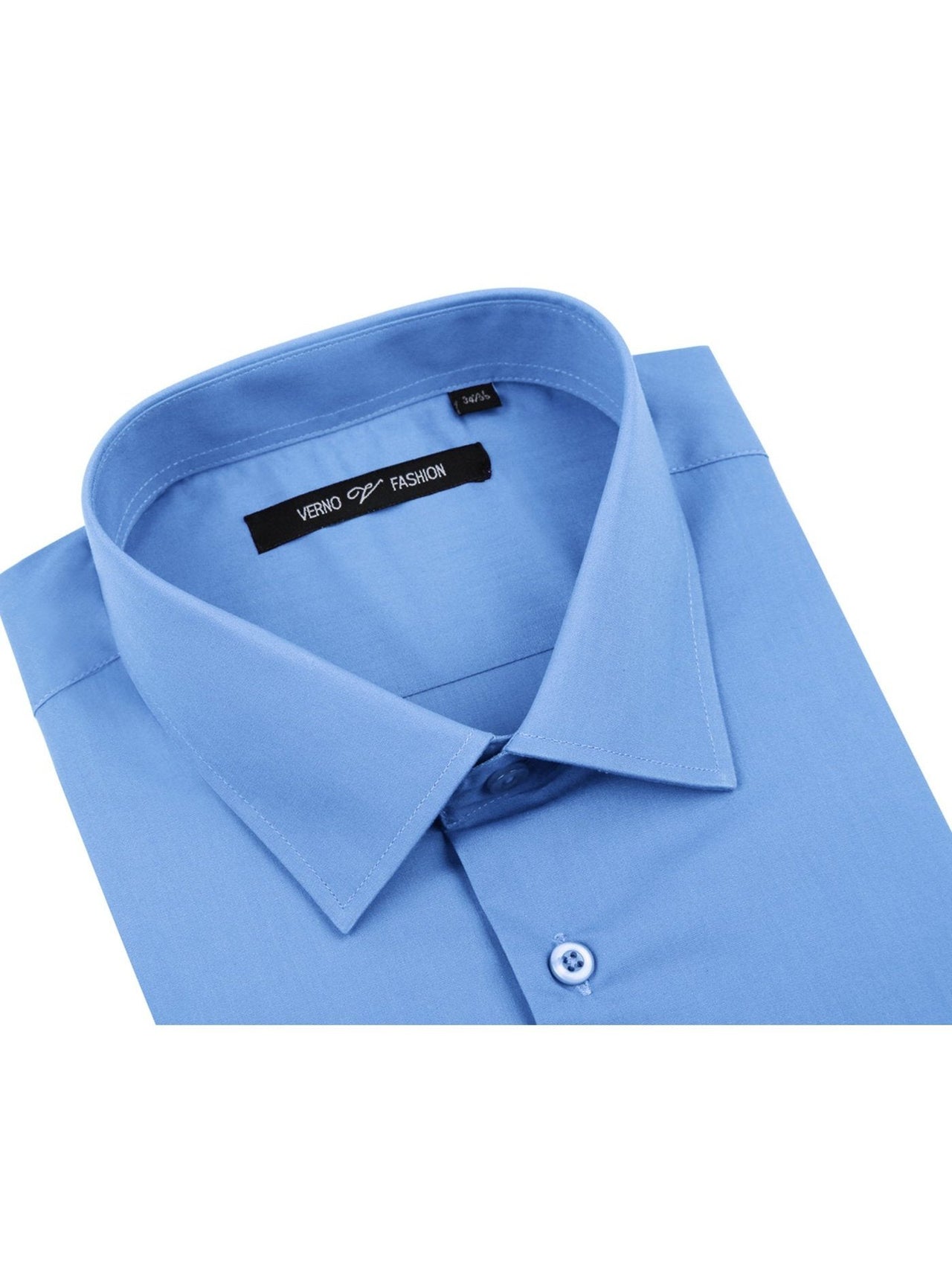 Men's Classic Fit Long Sleeve Spread Collar Dress Shirt