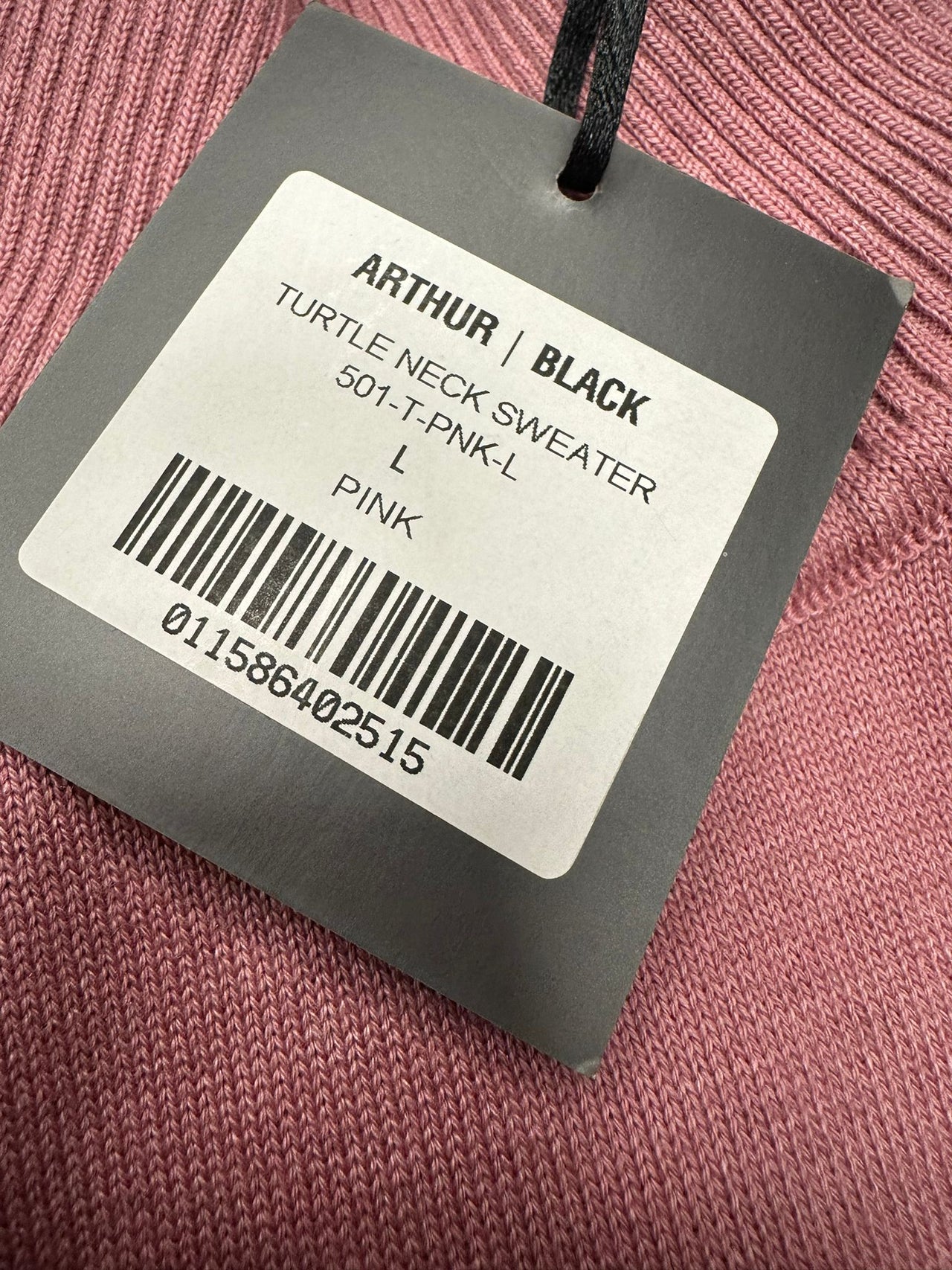 Arthur Black - Jersey de cuello alto para hombre, color rosa sólido