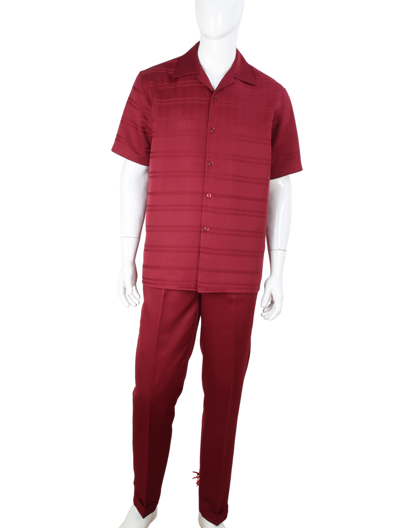 Apollo King Royal Diamond Burgundy Classic Fit 2 Piece Walking Suit