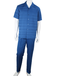 Thumbnail for Apollo King Royal Diamond Blue Classic Fit 2 Piece Walking Suit