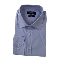 Thumbnail for Belfast Mens Classic Fit Solid Lavender Cotton Blend Spread Collar Dress Shirt