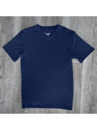 Thumbnail for Briani Uomo Mens Navy Blue Short Sleeve V Neck 100% Cotton Casual Shirt