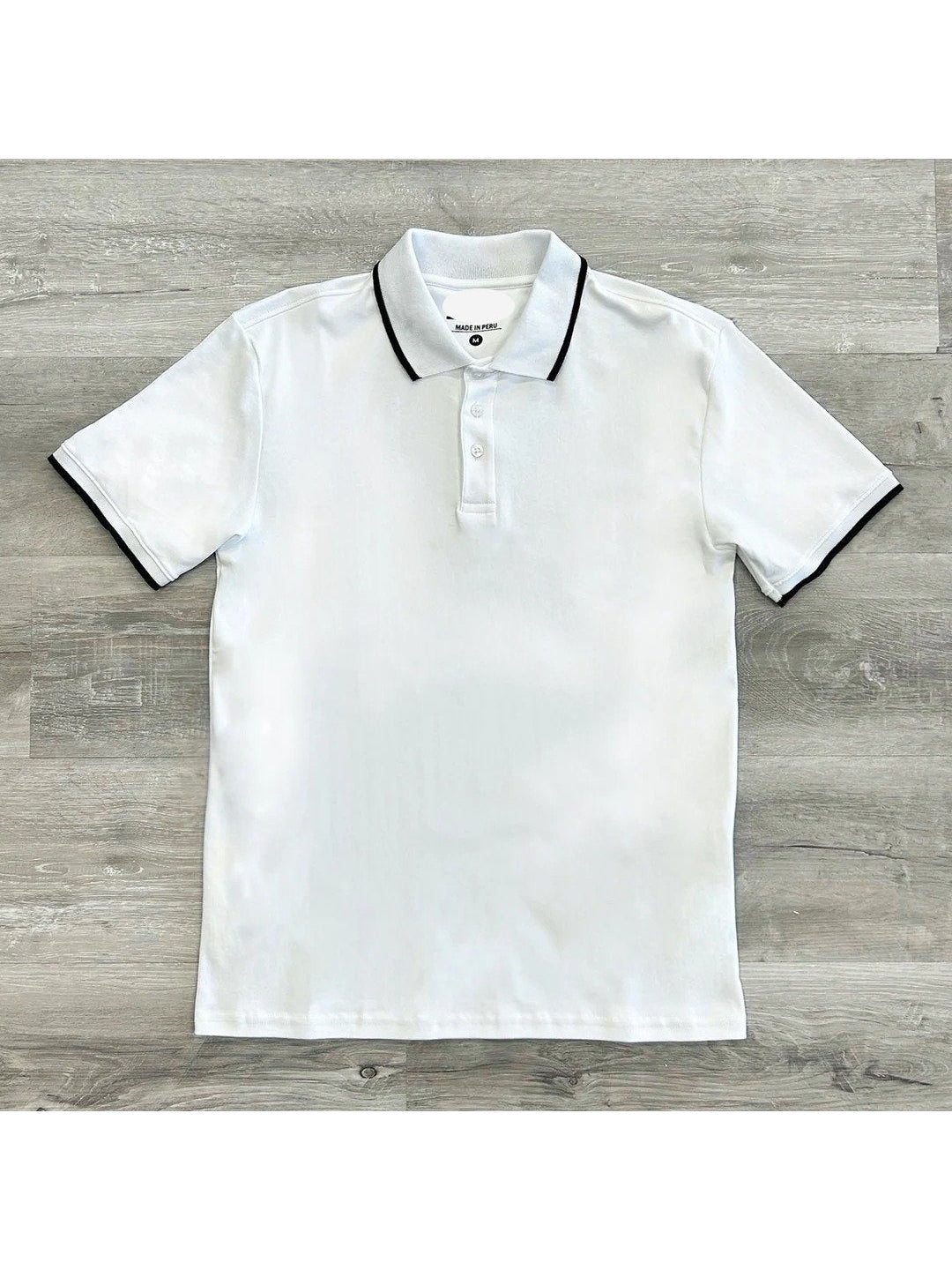 Briani Uomo Mens White 100% Cotton Short Sleeve Polo Shirt