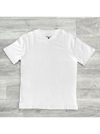 Thumbnail for Briani Uomo Mens White Short Sleeve V Neck 100% Cotton Casual Shirt