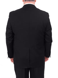 Thumbnail for Men's Sartoria Mazara Portly Fit Executive Cut Black Two Button Wool Suit