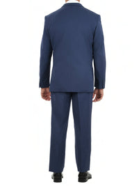 Thumbnail for Caravelli Caravelli Mens Blue Striped Two Button 2 Piece Suit