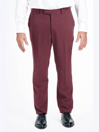 Thumbnail for Caravelli Caravelli Mens Burgundy Slim Fit 3 Piece Suit