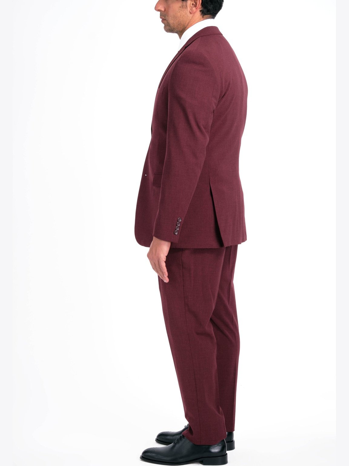 Caravelli Caravelli Mens Burgundy Slim Fit 3 Piece Suit