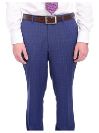 Thumbnail for Napoli Napoli Classic Fit Blue Glen Plaid Half Canvassed Super 150s Wool Suit