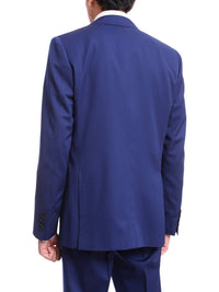 Thumbnail for Napoli TWO PIECE SUITS Men's Napoli Slim Fit Solid Royal Blue Half Canvassed Two Button Reda Wool Suit