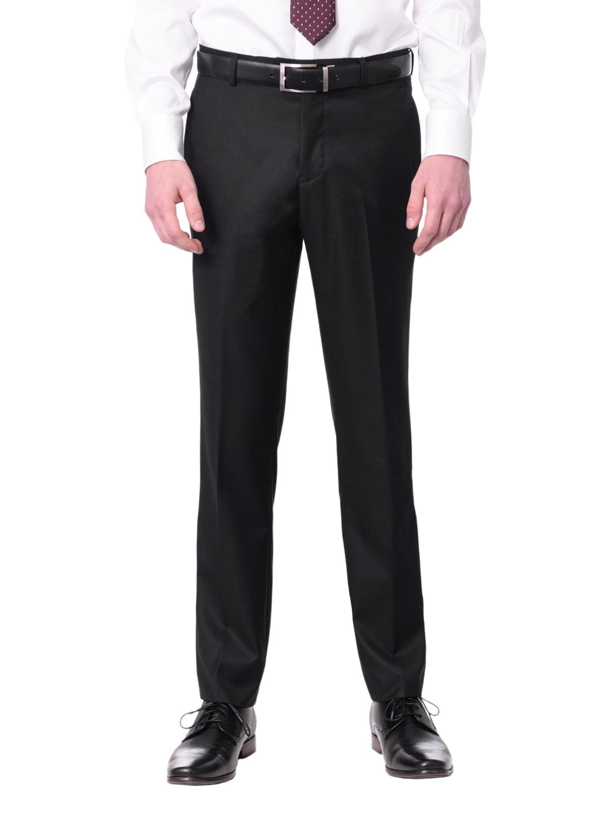 Raphael Bestselling Items Raphael Slim Fit Solid Black Two Button Suit