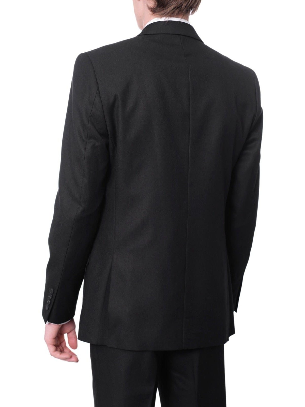 Raphael Bestselling Items Raphael Slim Fit Solid Black Two Button Suit