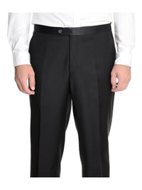 Thumbnail for Raphael TUXEDOS Raphael Slim Fit Solid Black Tuxedo Suit With Satin Stripe On Pant