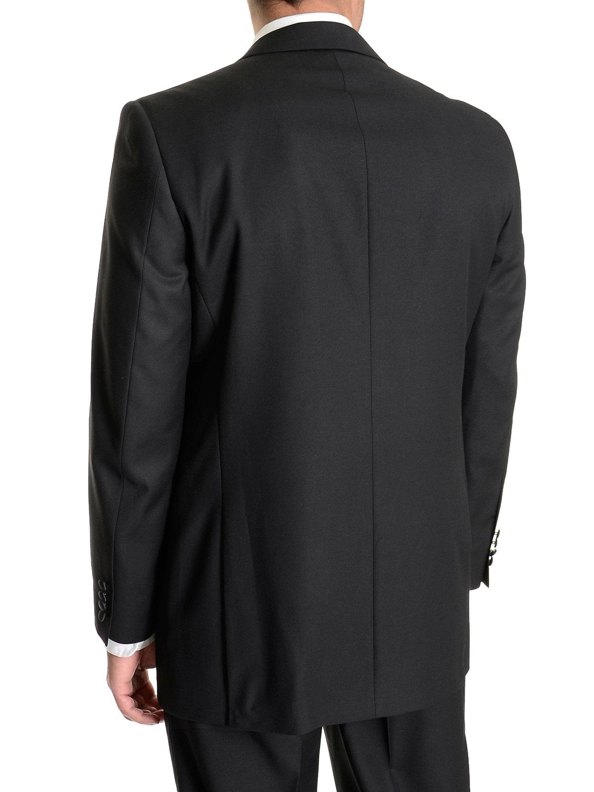 Raphael TUXEDOS Raphael Slim Fit Solid Black Tuxedo Suit With Satin Stripe On Pant