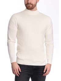 Thumbnail for Arthur Black Arthur Black Men’s Solid Cream Pullover Cotton Blend Mock Neck Sweater Shirt