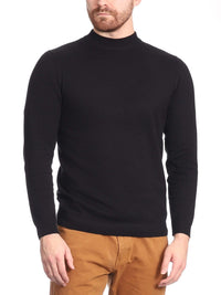 Thumbnail for Arthur Black Default Category Migrated Arthur Black Men's Solid Black Pullover Cotton Blend Mock Neck Sweater Shirt