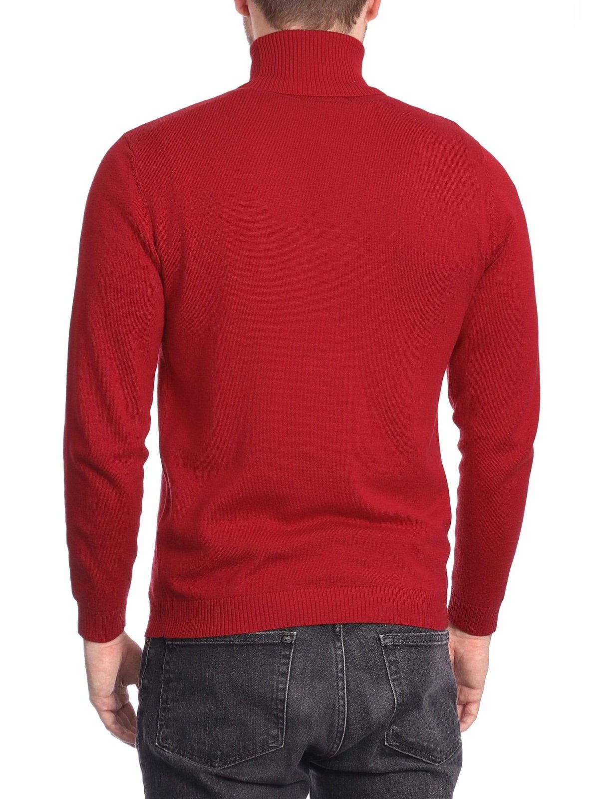 Arthur Black Default Category Migrated Arthur Black Men's Solid Red Pullover Cotton Blend Turtleneck Sweater Shirt