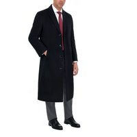 Thumbnail for Arthur Black OUTERWEAR Regular Fit Solid Full Length Wool Cashmere Overcoat