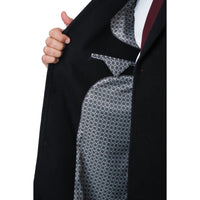 Thumbnail for Arthur Black OUTERWEAR Regular Fit Solid Full Length Wool Cashmere Overcoat