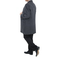 Thumbnail for Arthur Black OUTERWEAR The Suit Depot Men's Wool Cashmere Single Breasted Charcoal 3/4 Length Top Coat