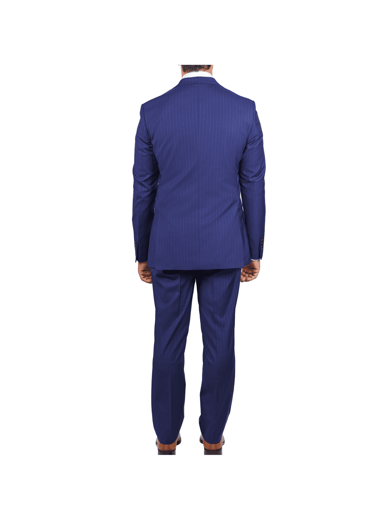 Arthur Black SUITS Arthur Black Slim Fit Blue Chalk Stripe Super 110's Reda Wool Peak Lapel Suit