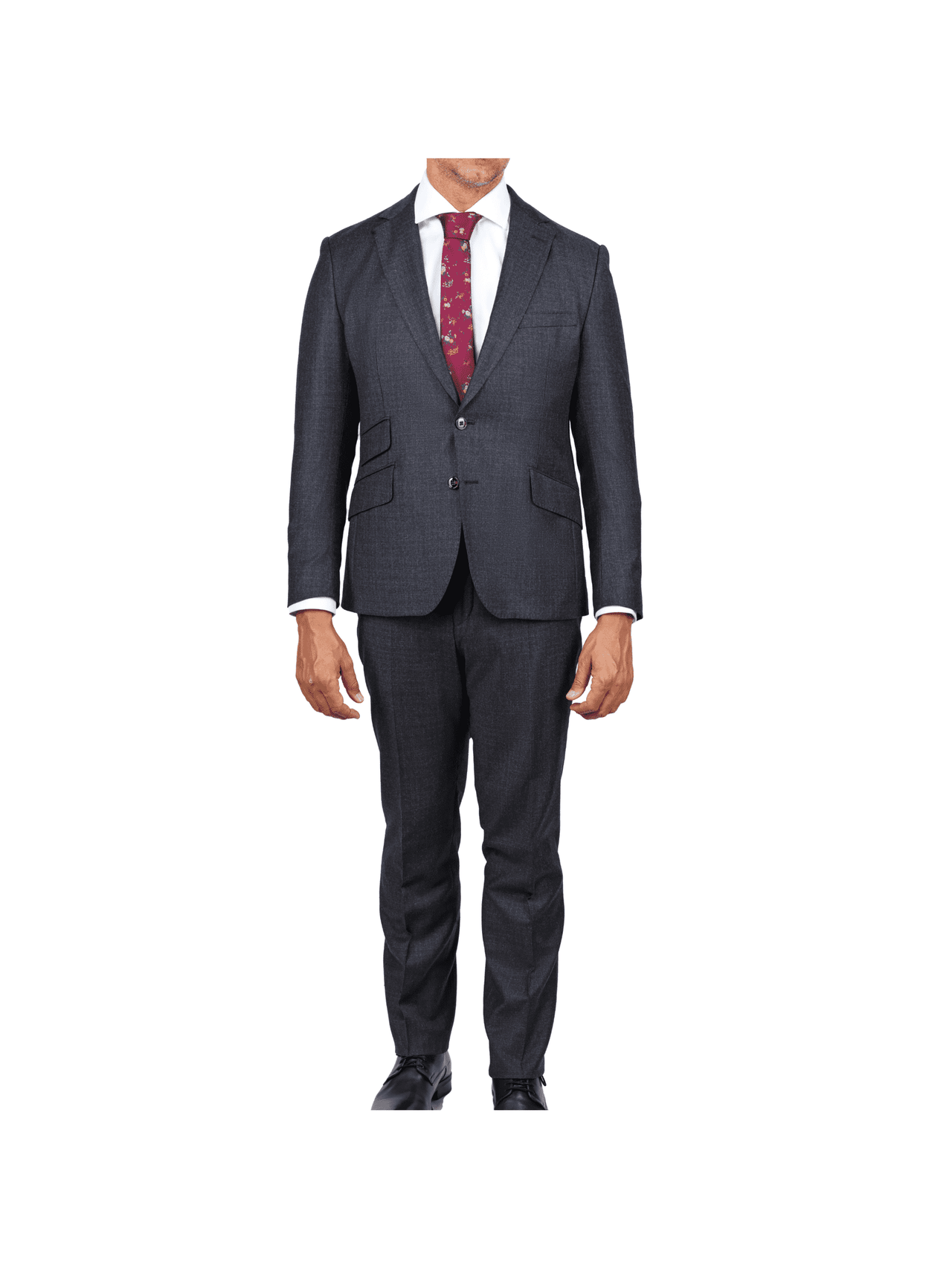 Arthur Black SUITS Arthur Black Slim Fit Charcoal Grey Super 110's Reda Wool Flannel Suit