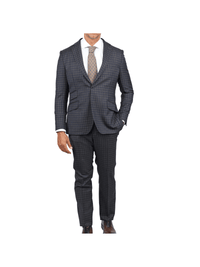 Thumbnail for Arthur Black SUITS Arthur Black Slim Fit Grey Blue Check Light Flannel Reda Wool Suit