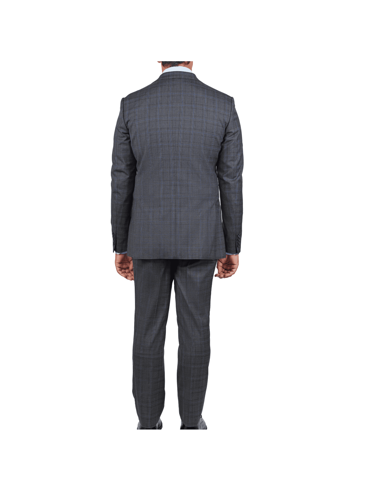 Arthur Black SUITS Arthur Black Slim Fit Grey Glen Plaid Zignone Worsted Wool Suit