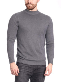 Thumbnail for Arthur Black SWEATERS Arthur Black Men’s Charcoal Gray Pullover Cotton Blend Mock Neck Sweater Shirt