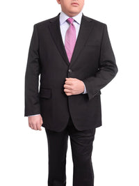 Thumbnail for Arthur Black TWO PIECE SUITS Men's Arthur Black Executive Portly Fit Black Pinstriped 2 Button Wool Suit