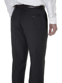 Thumbnail for Bar III PANTS Bar III Mens Charcoal Gray Check Slim Fit Flat Front Wool Blend Dress Pants