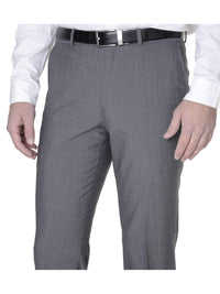 Thumbnail for Bar III PANTS Bar III Mens Slim Fit Gray Textured Flat Front Wool Blend Dress Pants