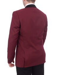 Thumbnail for Bello TUXEDOS Men's Slim Fit Burgundy 1 Button Shawl Lapel Tuxedo Jacket & Pants