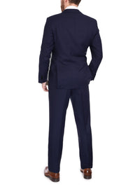 Thumbnail for Blujacket SUITS Blujacket Men's Solid Navy Blue 100% Wool Canvassed Slim Fit Suit