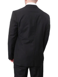 Thumbnail for Braveman TWO PIECE SUITS Braveman Mens Solid Black Classic Fit Tuxedo Suit With Satin Lapels