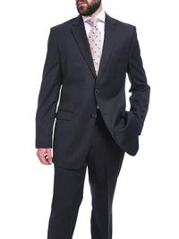 Thumbnail for Bruno Piattelli 36S 30W Bruno Piattelli Classic Fit Charcoal Gray Pinstriped Two Button Wool Suit