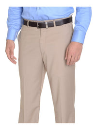 Thumbnail for Calvin Klein PANTS 31X30 Calvin Klein Mens Regular Fit Solid Taupe Tan Flat Front Dress Pants